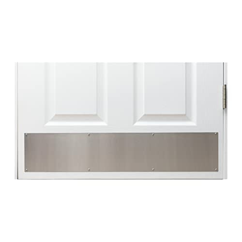 Stainless Door Kick Plate, 10" x 30" Plate Size, for Door Widths 32", Made in USA - size: 10" x 30" (32" Door)