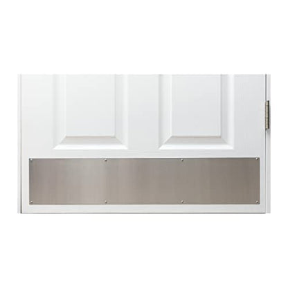 Stainless Door Kick Plate, 6" x 28" Size, for Door Widths 30", Made in USA - size: 6" x 28" (30" Door)