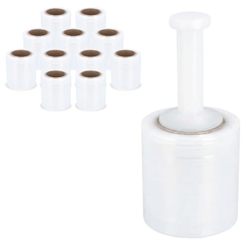 PSBM Mini Stretch Film/Wrap with Plastic Handle 5" x 1000' 80 GA 12 Rolls - size: 5 Inch, style: 80 GA