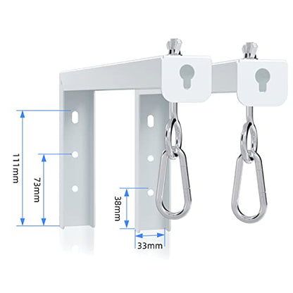 suptek Universal Projector Screen Wall Mount L-Brackets Wall Hanging Mount 12 inch Adjustable Extension Mounting Hooks for Projection Screen up to 80 lbs, PRL002W, White (1 Pair) - size: 12 inch-white