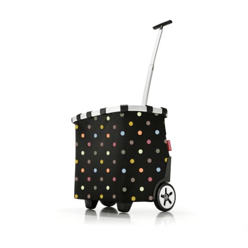 reisenthel carrycruiser dots - Portable Shopping Trolley with Sturdy Aluminum Frame, Shoulder Strap and Removable mesh Inner Bag -Water-Repellent - color: Dots