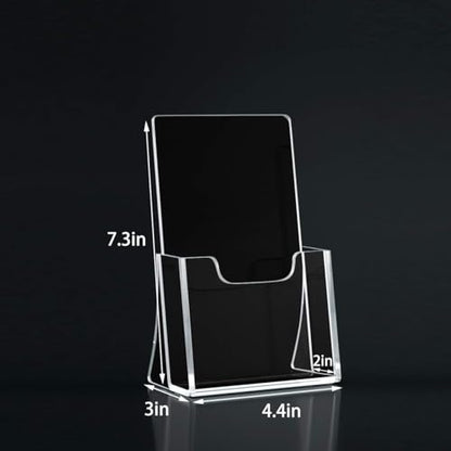 HIIMIEI 2 Pack 4 inch Wide Acrylic Brochure Holders - size: 4''x 6''