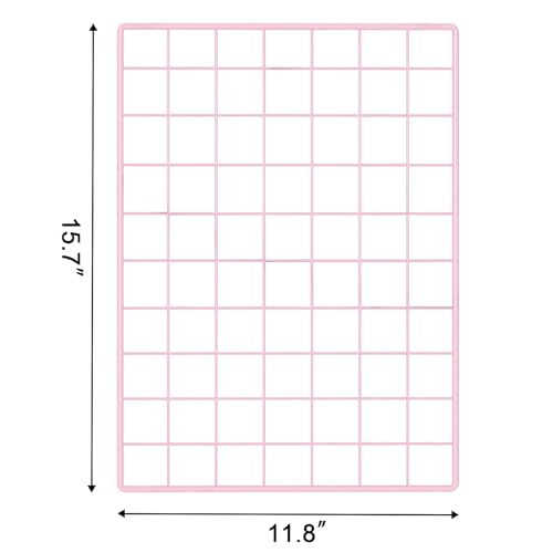 C&AHOME Photo Wall Display Set of 2, Wall Grid Panel, 15.7" x 11.8", Pink - color: Pink, size: 15.7 x 11.8 (40x30cm)