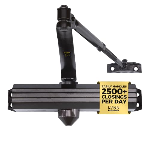 LYNN HARDWARE Medium/Heavy Duty Commercial Door Closer with Speed Controls - color: Dark Bronze