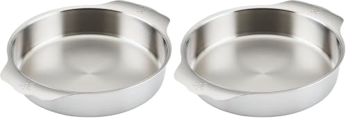 Hestan OvenBond Provisions - Tri-Ply Stainless Steel Round Baker 9" Diameter, Medium (Pack of 2) - size: Medium (Pack of 2)
