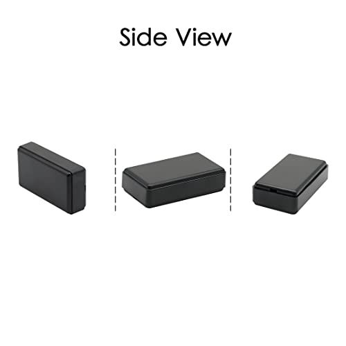 LeMotech Project Box 10 Pieces ABS Plastic Electrical Project Case Small Junction Box for Electronics Black 2.0 x1.1 x0.6 inch (50 x 28 x 15 mm) - size: 2.0" x1.1" x0.6"(10pc)