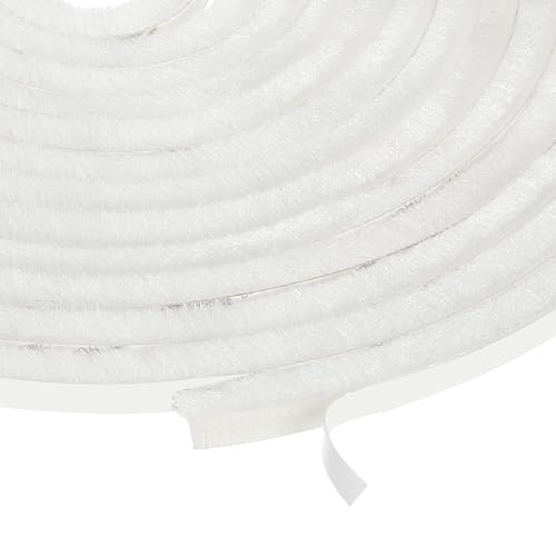 uxcell Self Adhesive Brush Seal Weather Stripping 5/16" x 1/4" x 16.4ft, Door Brush Strip for Sliding Sash Door Window Wardrobe Seal, White - color: White, size: 5/16" x 1/4" x 16.4ft