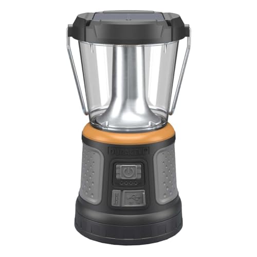 Duracell - 2000 lumens LED flashlight with 360° and 180° illumination for camping, fishing and emergency use, 6 light modes and 3 power supplies available for charging, 1654528