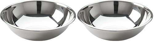 American Metalcraft, Inc. SSB1600 Mixing Bowl, Stainless Steel, 16 Quarts, 17-1/2' Dia. (Pack of 2) - size: 16 Quarts (Pack of 2), style: Standard