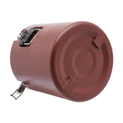 Insulated Food Carrier, 30L/27.24 QT Capacity Catering Box with Stainless Steel Barrel, Food Warmers for Hot Cold Drink Storage Restaurant Canteen Home Party Lunch (brown) - color: 30L-Brown