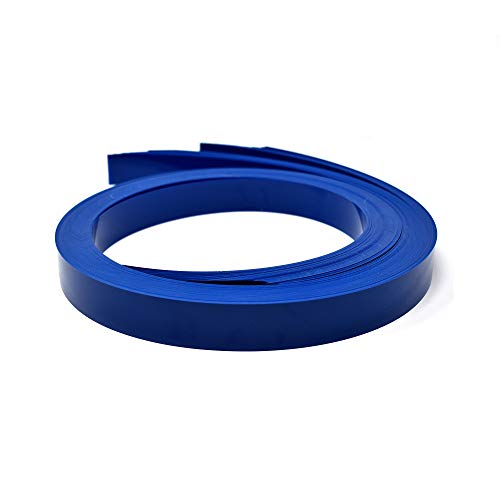 Decorative Gondola Shelving Pre Cut Vinyl Insert Strips 48" x 1.25" Shelf C-Channel, Blue, 100 Pack - color: Blue