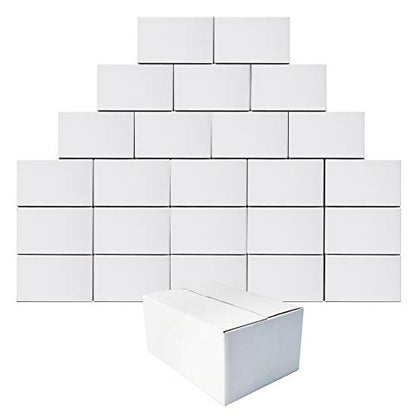Calenzana 8x6x4 Shipping Boxes Set of 25, White Corrugated Cardboard Box for Mailing Packing Gifts Small Business - size: 8x6x4, style: 25 Pack