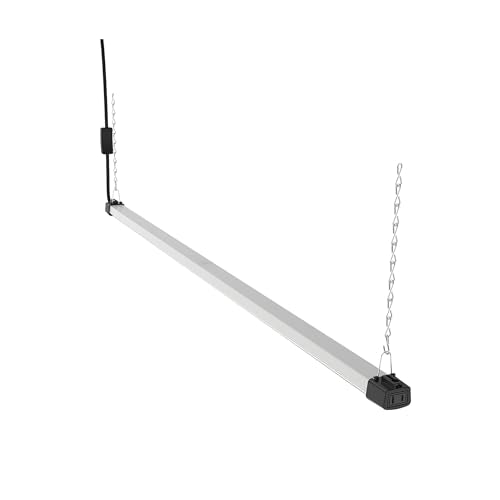 Quarterback 4FT LED Shop Light 40W Strip Work Compact Slim with Inline Switch Daylight White 5000K for Garage Workshop Basement