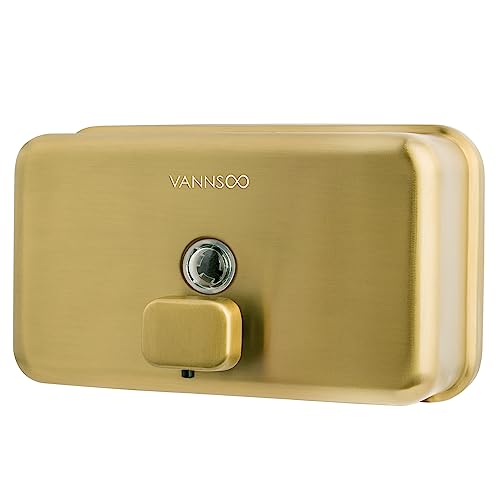 Wall Mounted Commercial Soap Dispenser Bathroom, Horizontal Gold - color: Horizontal Gold