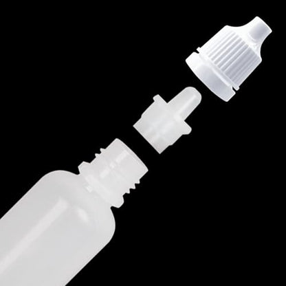 10Pcs 15ml Plastic Dropper Bottles, 0.5oz Small Squeeze Leakproof Dropper Bottle with Childproof Cap and Plug, Reusable Portable Eye Liquid Container for Travel White - color: White Cap