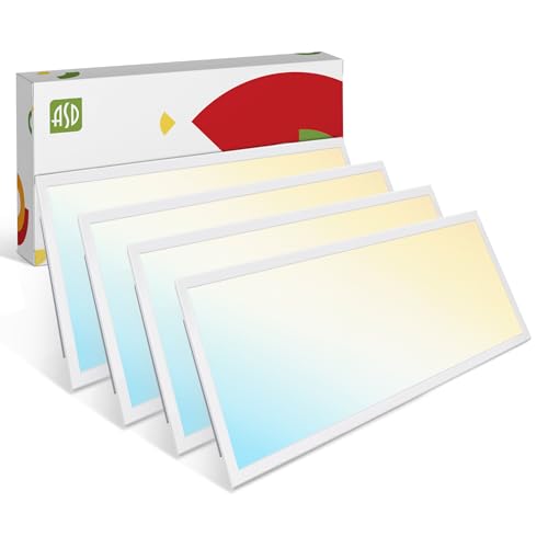 ASD 2x4 LED Flat Panel Light with Motion Sensor - 25/30/40W UL DLC | 5025LM 3500K-5000K 120-277V Dimmable 2x4 LED Light Drop Ceiling | Recessed Lay in Troffer Lights for Office 4 Pack