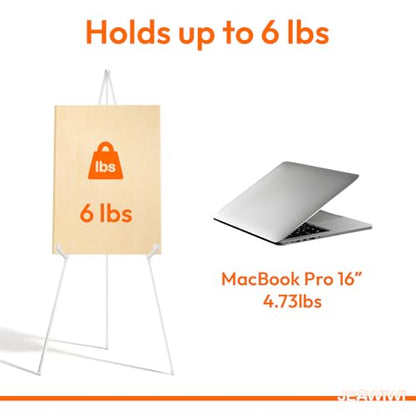 JEAWIWI 4 Pcs Lightweight Easel Stand, 66 Inch, White, with Portable Bags - color: White, size: 4 PCS