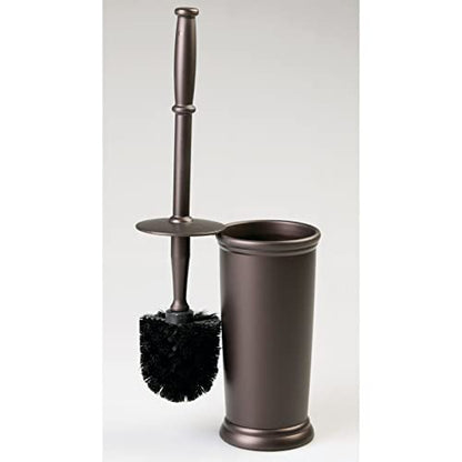 mDesign Metal Freestanding Slim Toilet Bowl Brush and Holder (Pack of 2) - color: Espresso, size: Pack of 2