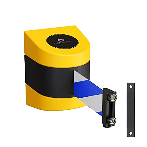 Crowd Control Warehouse Magnetic Wall Mount Retractable Belt Barrier, 15 Ft