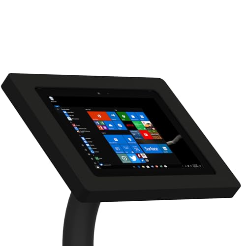 VidaMount Black Enclosure and Floor Stand [Bundle] Compatible with Surface Go, Go 2, Go 3 & Go 4 - color: Black, size: Surface Go, Go 2, Go 3 & Go 4