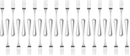 New Star Foodservice Bead Pattern 18/0 Stainless Steel Oyster Fork, 6-Inch, Set of 12, Commercial Grade (Pack of 2) - size: Oyster Fork (6-Inch) (Pack of 2)