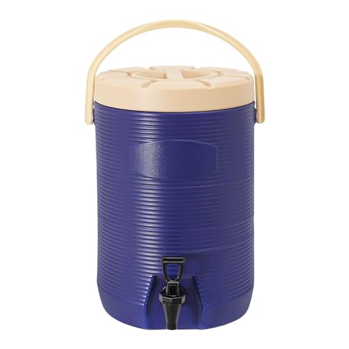 Stainless Steel Beverage Dispenser Insulated Container with Faucet Cooler with Drink Dispensers Cold and Hot Drink Dispenser for Milk Tea, Juice, Coffee 4.49 Gal Capacity (Blue) - color: Blue, size: 17L