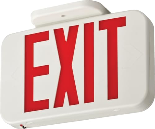 Lithonia Lighting Single-Sided LED Exit Sign, Switchable Red Green, White - color: Switchable, size: 11.63" | Sign Only (Ni-Cd Battery)