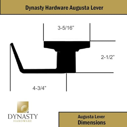 Dynasty Commercial Passage Lever, ADA, Satin Chrome - color: Satin Chrome, style: Passage