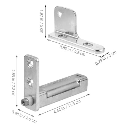 Refrigerator Door Hinge Replacement Heavy Duty Freezer Pivot Hinge Adjustable Automatic Fridge Door Closer with Easy Installation 4.44X2.83X0.98In