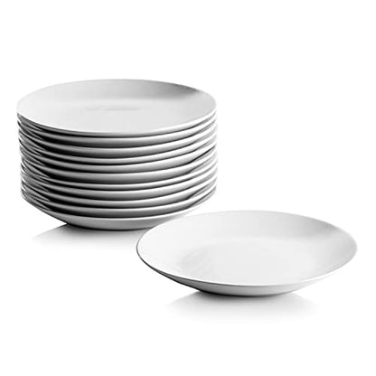 10 Strawberry Street 7.5" Catering Coupe Salad/Dessert Plate, Set of 12,White - size: 7.5" Salad Plate, style: Coupe