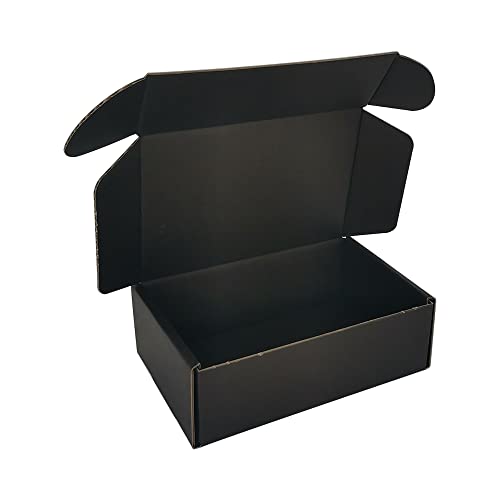 50 Pack 6x4x2'' Small Shipping Boxes, Corrugated Cardboard Mailers for Business, Black (CM642B) - color: Black-50 Pack, size: 6x4x2''