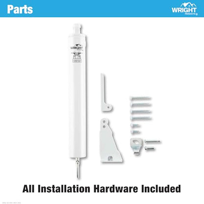 Wright Products Adjustable Pneumatic Screen and Storm Door Closer, White