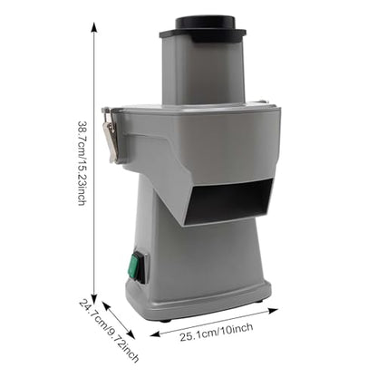 Electric Dice Food Processor, Commercial Vegetable Chopper, Dicing Machine, Automatic Potato Onion Slicing Cube Cutting, 9.1*2.6-inch Bowl, Silver