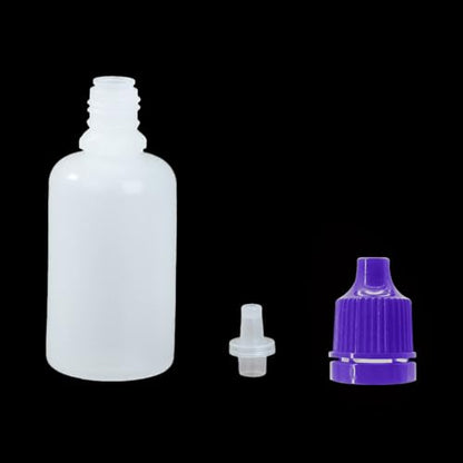 10Pcs 15ml Plastic Dropper Bottles, 0.5oz Small Squeeze Leakproof Dropper Bottle with Childproof Cap and Plug, Reusable Portable Eye Liquid Container for Travel Purple - color: Purple Cap