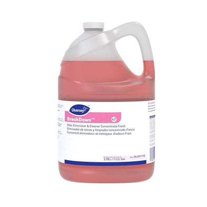Diversey BreakDown Odor Eliminator & Cleaner Conc, Fresh, 1 gal - size: 1-Gallon