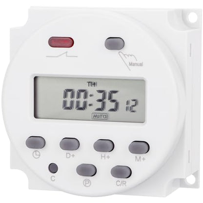 Timer Switch, AC 220V 16Amp, Programmable Timer Time Relay Switch - size: AC 220V