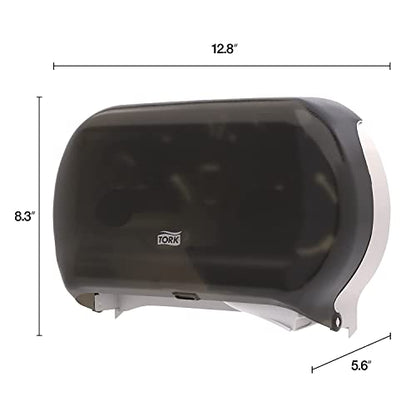 Tork Twin Toilet Paper Roll Dispenser Smoke, 59TR (Pack of 1)