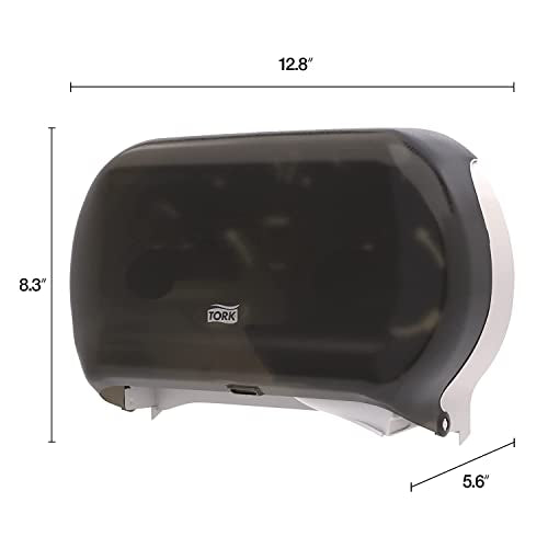 Tork Twin Toilet Paper Roll Dispenser Smoke, 59TR (Pack of 1)