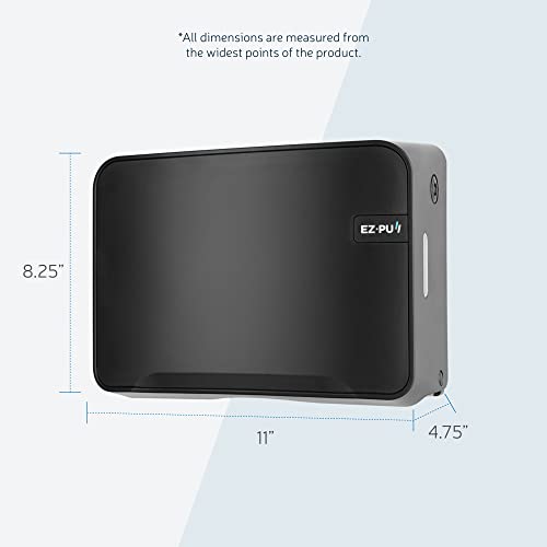 EZbrnd Wall Mount MULTIFOLD Paper Towel Dispenser for Kitchen/Bathroom/Office/RV/Airbnb, Black, 3200B-EZ - style: Mini Black