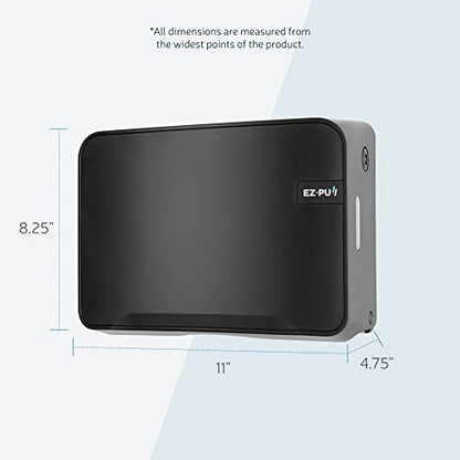 EZbrnd Wall Mount MULTIFOLD Paper Towel Dispenser for Kitchen/Bathroom/Office/RV/Airbnb, Black, 3200B-EZ - style: Mini Black