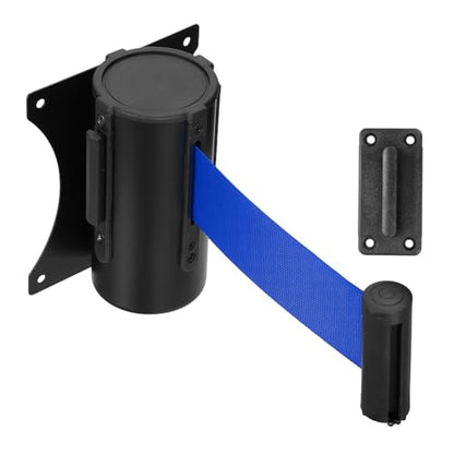 PATIKIL Fixed Wall Mount Retractable Belt Barrier 10 Feet, Dark Blue 1 Pcs - color: Dark Blue, size: 10 Feet