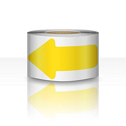 EVQ Yellow Arrow Floor Sticker Tape 2 x 4 Inch Directional Vinyl 200 PCS - color: Yellow, size: 2"×4"