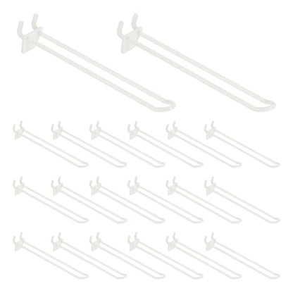uxcell 20 Pcs Pegboard Hooks 7 Inch Durable Plastic Pegboard Display Hooks - size: 7"