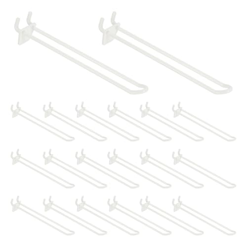 uxcell 20 Pcs Pegboard Hooks 7 Inch Durable Plastic Pegboard Display Hooks - size: 7"