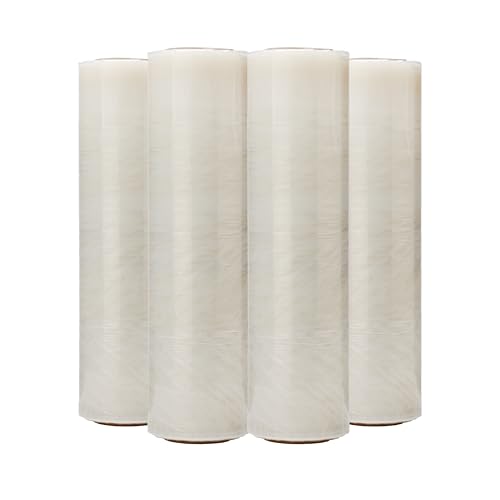 The Boxery Clear 70 Gauge Stretch Wrap 18''X1500' Per Roll-4 Rolls Included