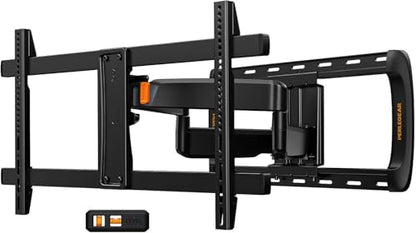 Perlegear Full Motion Sliding TV Wall Mount for 42–95 inch TVs - size: Fits 42-95" TVs / Max 24" Wood Stud