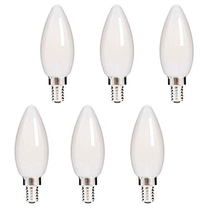HOLA E12 LED Candelabra Chandelier Light Bulb Dimmable, 2700K 4.5W 6 Pack - color: Warm E12-2700k