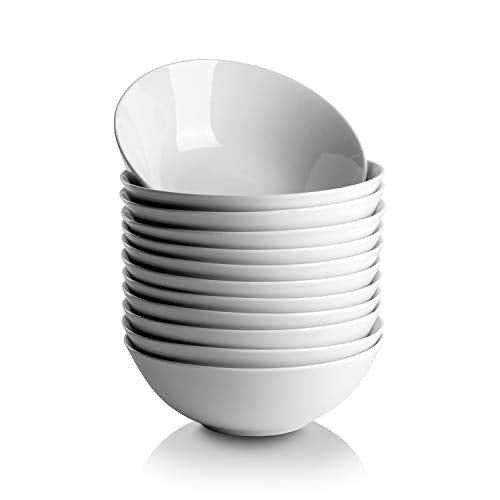 10 Strawberry Street 7" Catering Coupe Cereal Bowl, Set of 12,White - size: 7" Cereal Bowl, style: Coupe