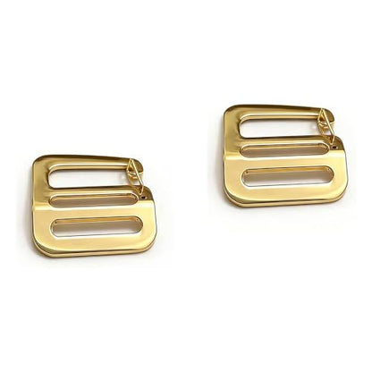 Zinc Alloy G Hook Wave Buckles with Adjustable Spring Door, Tactical Carabiner Backpack Strap Clip Buckle Adjustable Webbing G Shaped Belt Bag Buckle Clips Replacement for 0.7" Belt - color: Gold