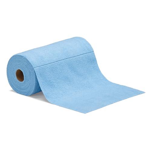 PIG ShopReady Microfiber Wipers| Durable Low-Lint Microfiber Rags | 50 per Roll | 12" W x 12" L | Blue | PM50821-BL - color: Blue